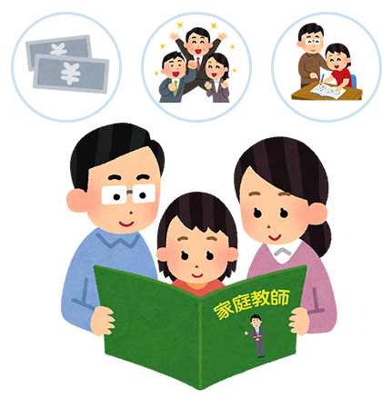 札幌で家庭教師を探す家族